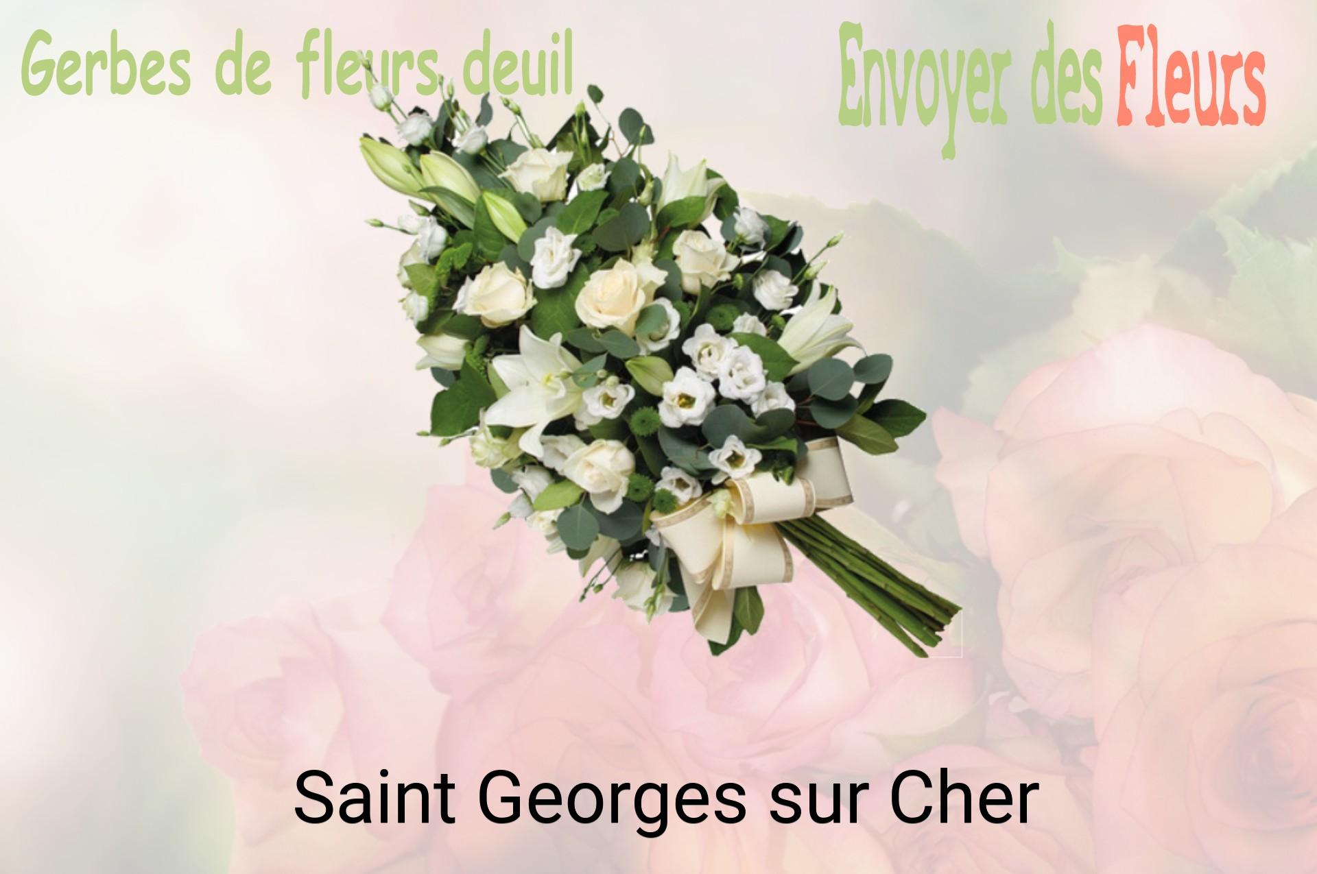 Gerbe de fleurs de deuil livrée à Saint-Georges-sur-Cher